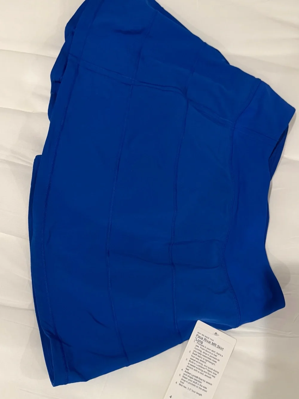 lululemon athletica Electric Blue Athletic Skort with Zip Pocket